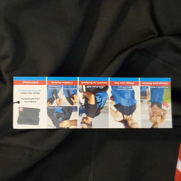 The UnderCover Convertible Shorts Changeroom Backpack Garment BNWT GRAY - Picture 5 of 11